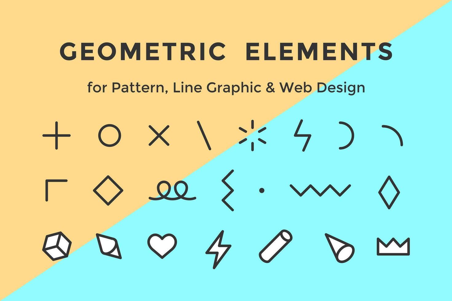 Graphic style elements vector