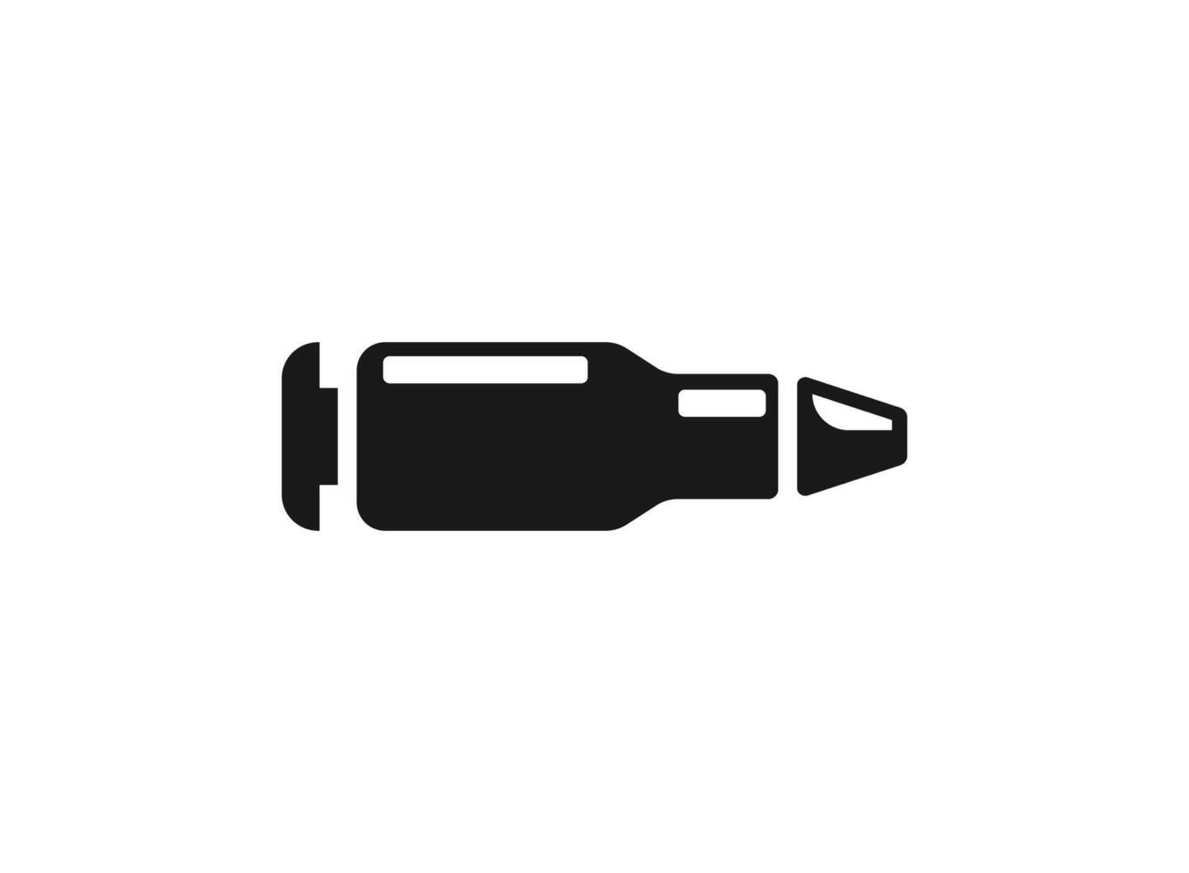 Cartridges icon in flat style. Bullet ammunition symbol illustration on isolated background. Ammo sign business concept. vector