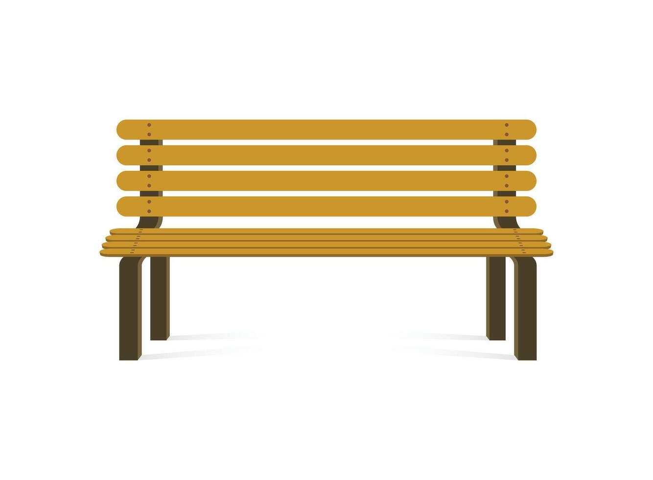 Bench icon in flat style. Comfortable rest illustration on isolated background. Park chair sign business concept. vector