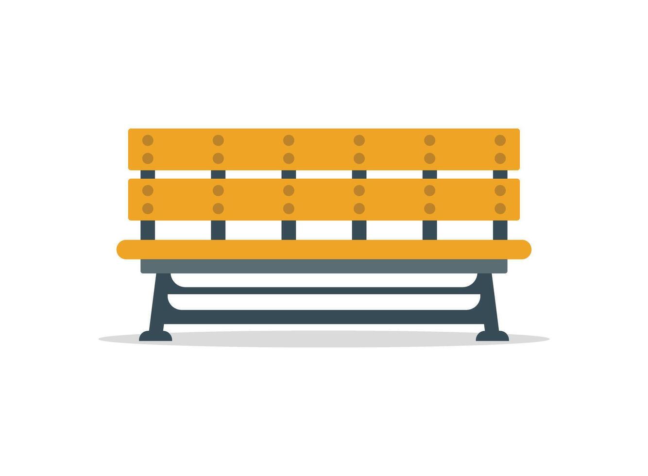 Bench icon in flat style. Comfortable rest illustration on isolated background. Park chair sign business concept. vector