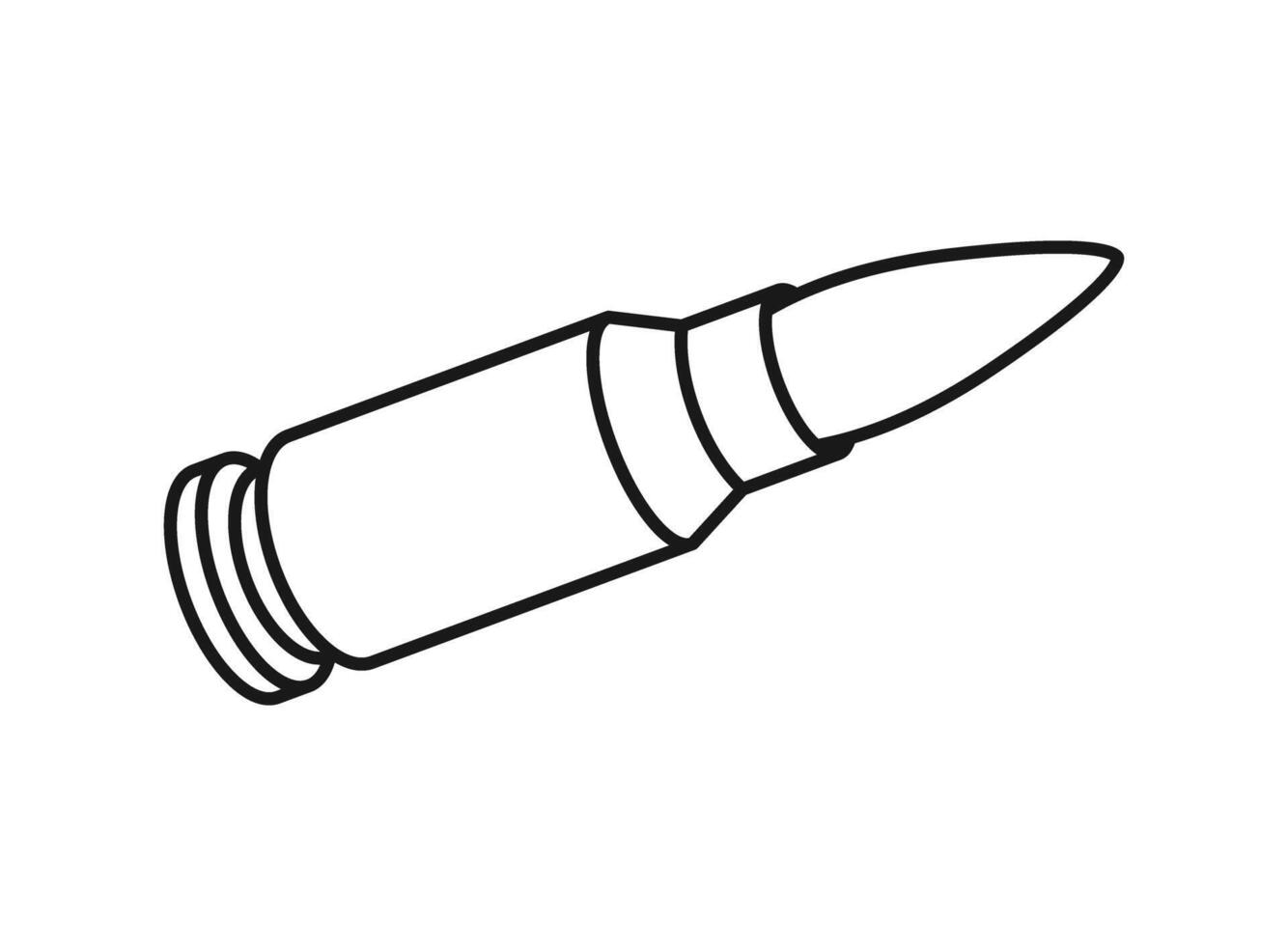 Cartridges icon in flat style. Bullet ammunition symbol illustration on isolated background. Ammo sign business concept. vector