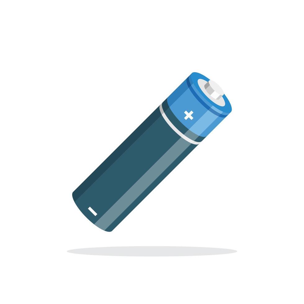 Alkaline battery icon in flat style. Accumulator illustration on isolated background. Accumulator recharge sign business concept. vector