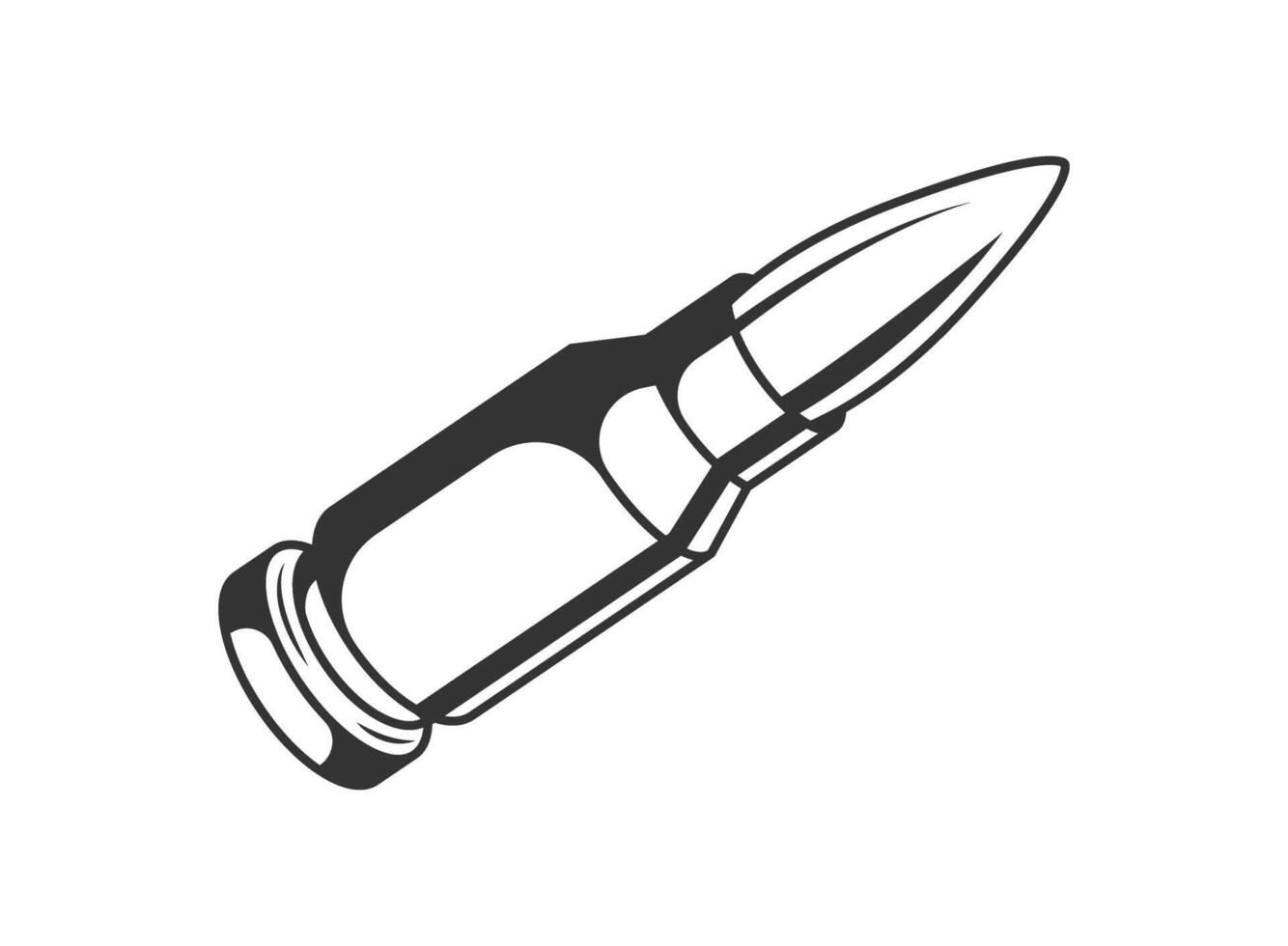 Cartridges icon in flat style. Bullet ammunition symbol illustration on isolated background. Ammo sign business concept. vector