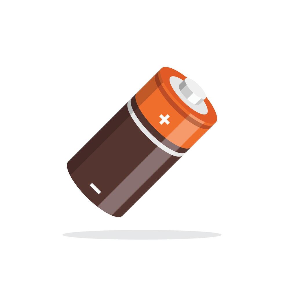 Alkaline battery icon in flat style. Accumulator illustration on isolated background. Accumulator recharge sign business concept. vector