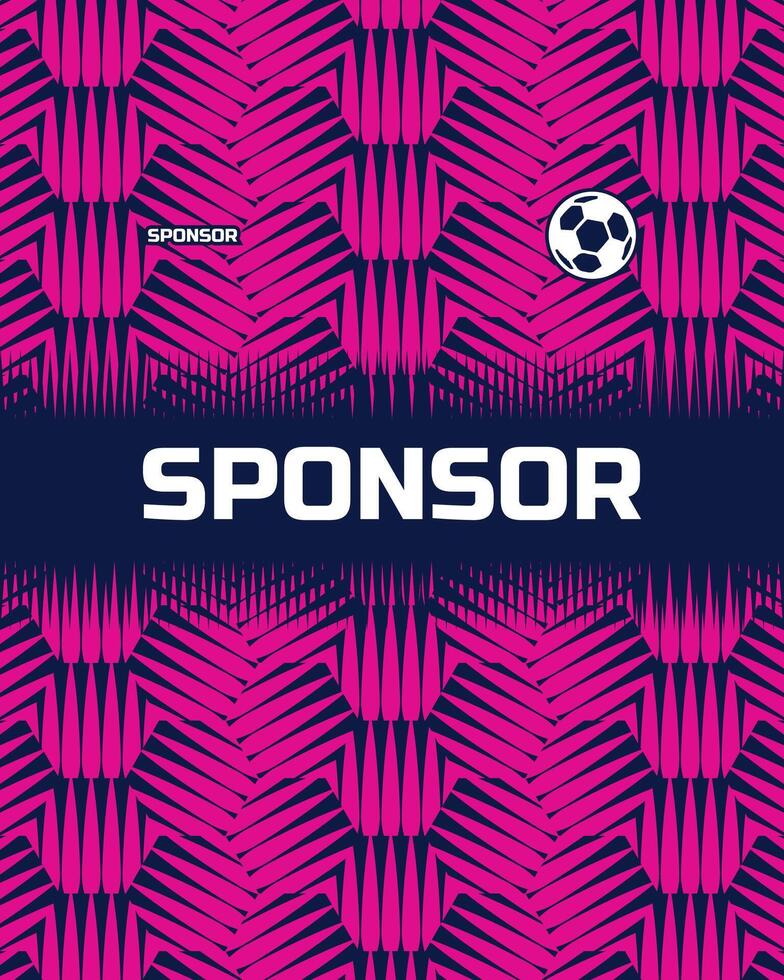 Flower pattern jersey soccer with navy and pink combination colours vector