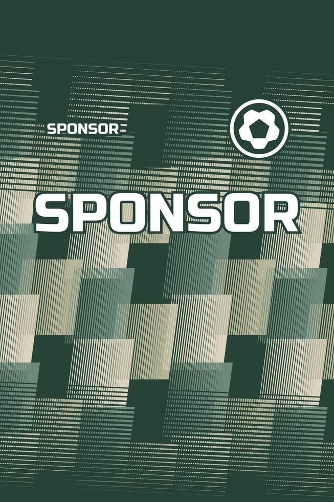 Geometric pattern jersey soccer with green colours vector