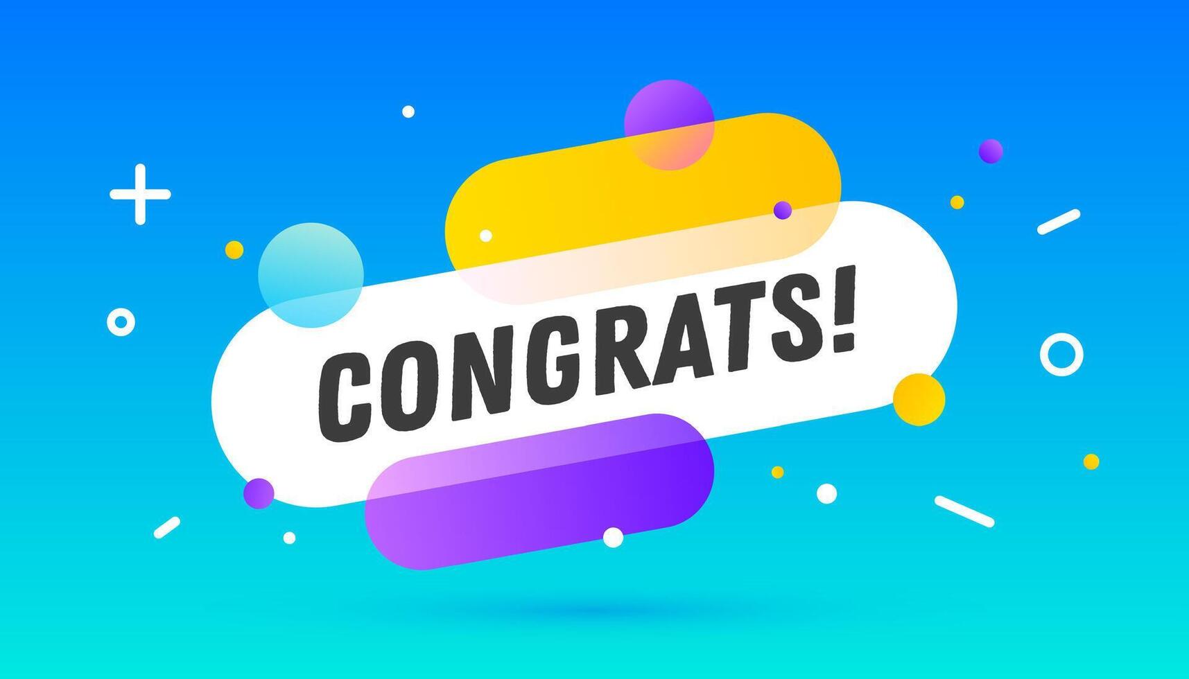 Congrats, speech bubble. Banner, speech bubble, poster vector