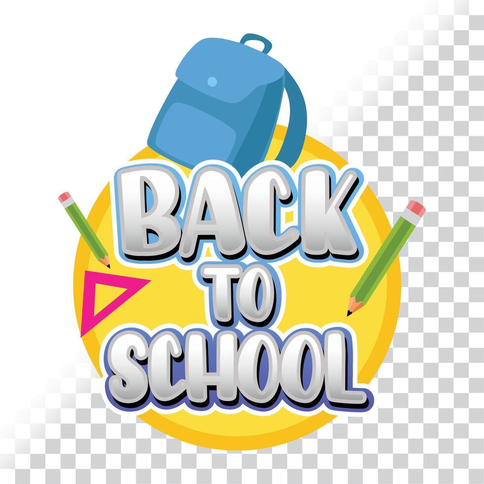 back to school 3d and banner design back to school and text effect Back To School 3d Traditional Cartoon school banner and blue and white 3d vector