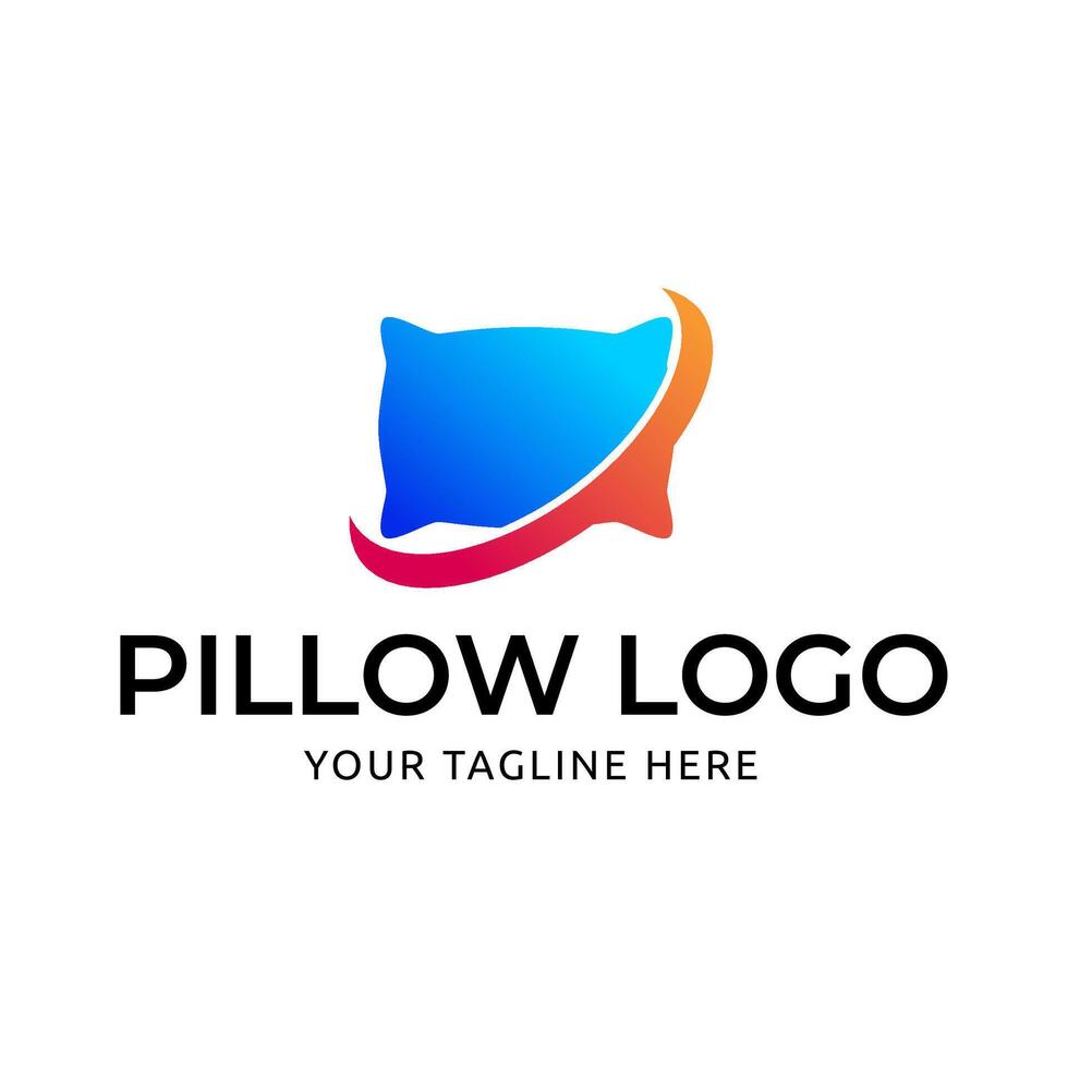 pillow logo or icon for bed shop or hotel logo vector