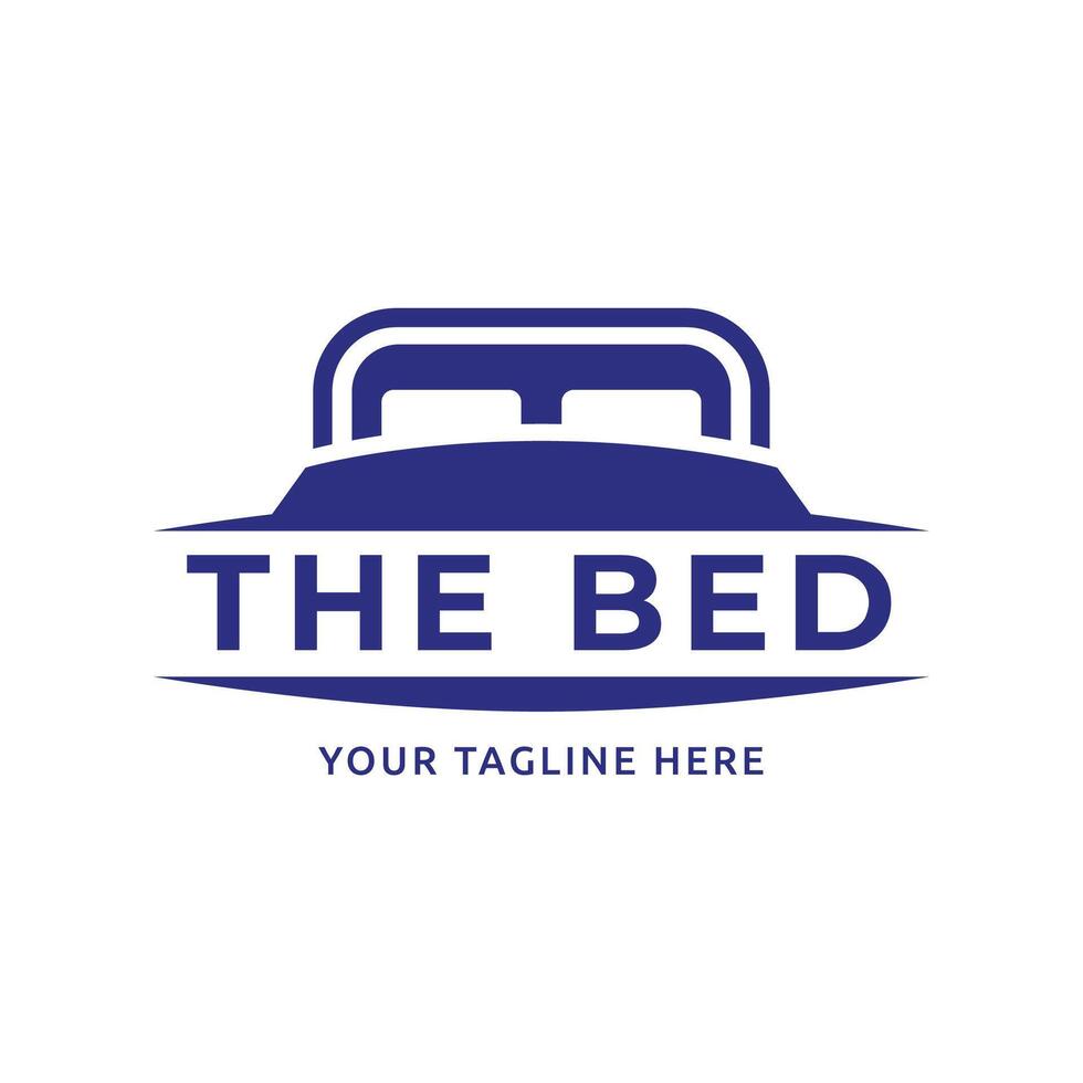 Bed logo or icon for bed shop or hotel vector