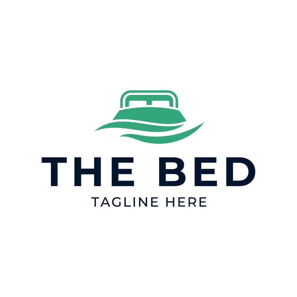 Bed logo or icon for bed shop or hotel vector
