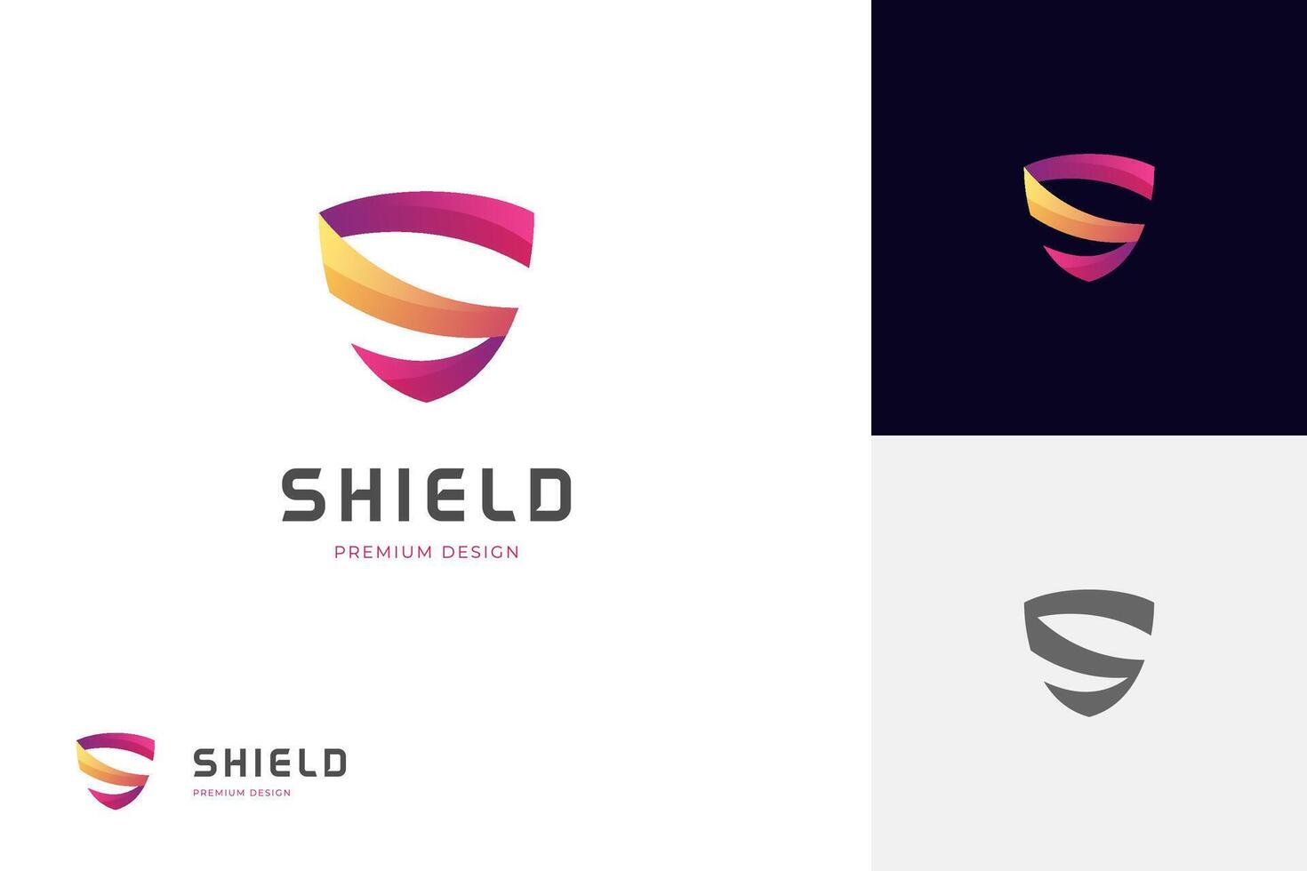 Initial Letter S logo icon design with Shield Secure Safe Secret Strong logo design vector