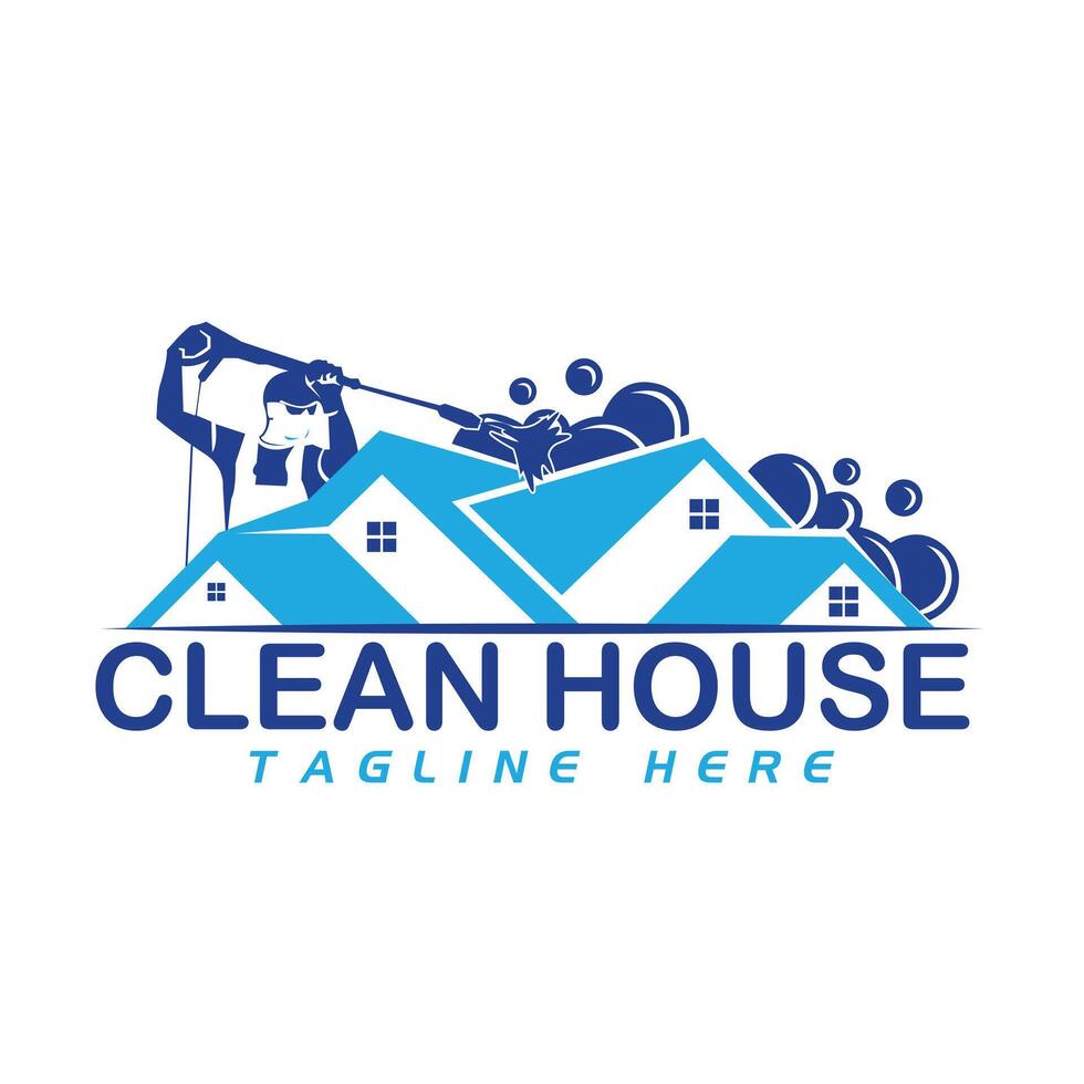 home wash logo, home cleaning logo vector