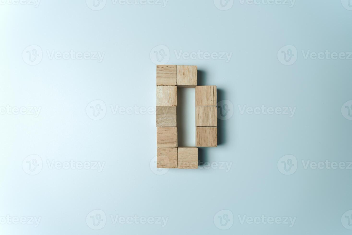 Letter D from wooden dice White Background photo