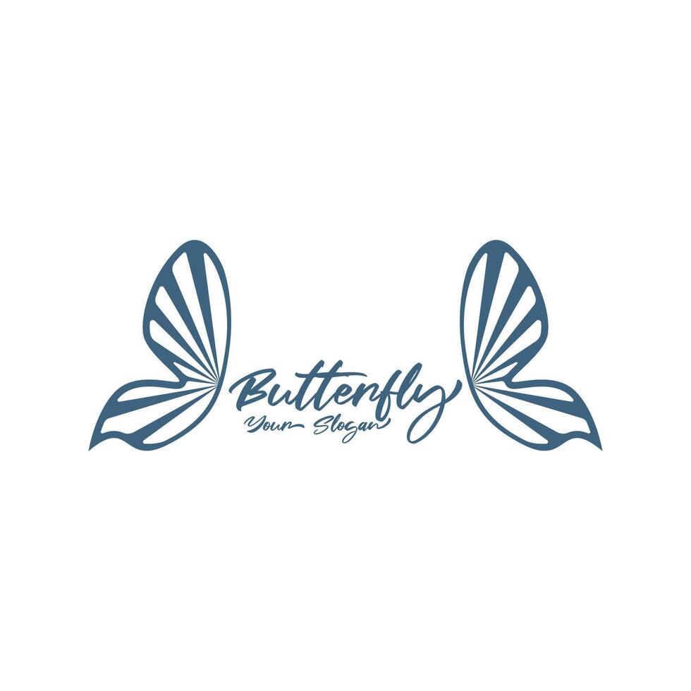 Butterfly Logo design with creative idea vector