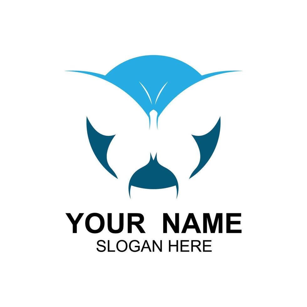 Butterfly Logo design with creative idea vector