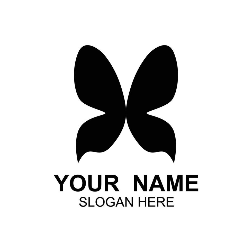 Butterfly Logo design with creative idea vector