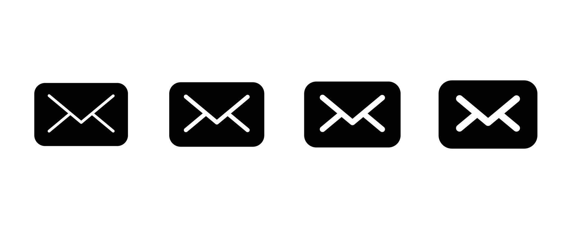 Email message icon. Mail icon button sign. Message icons buttons vector