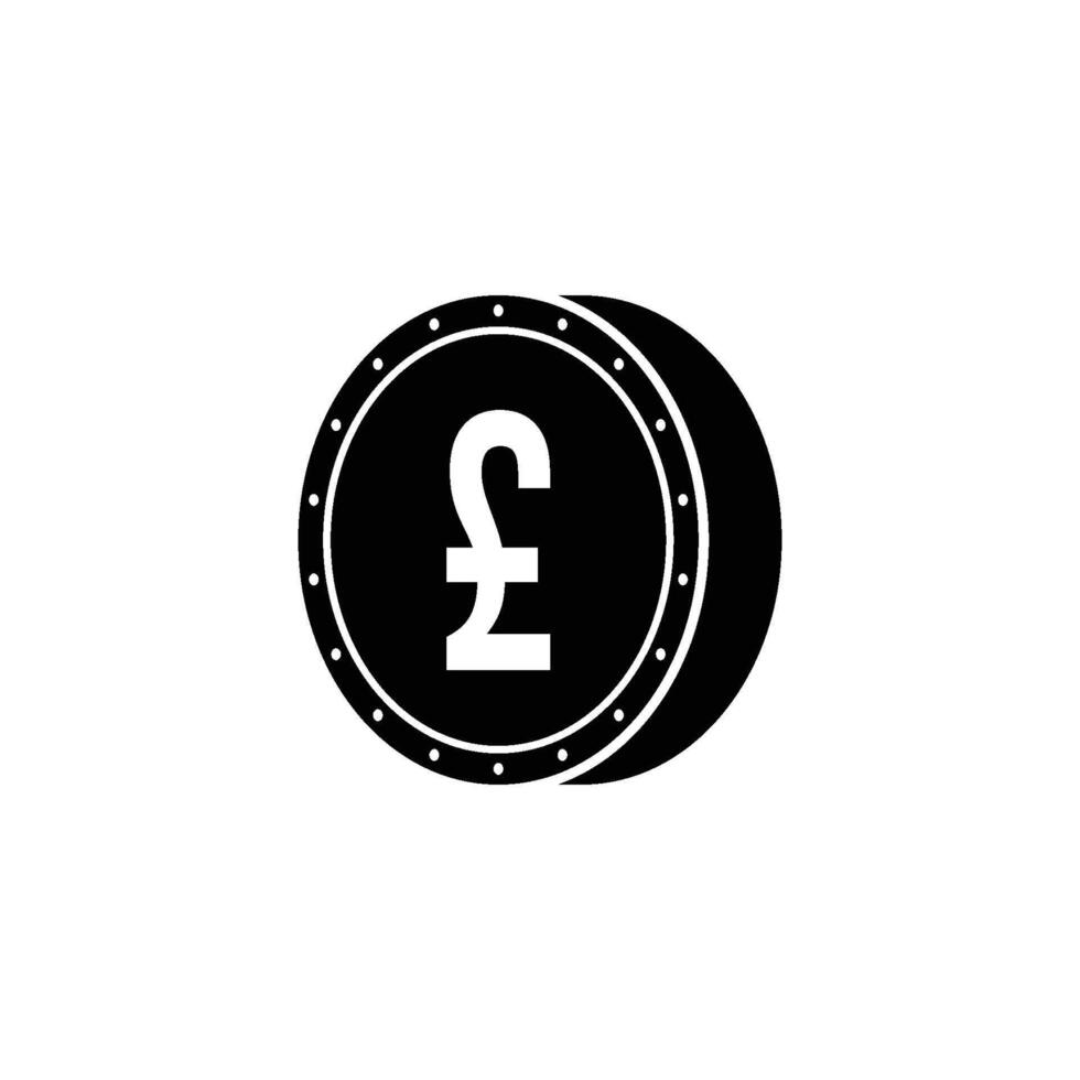 icon coin pound logo vector