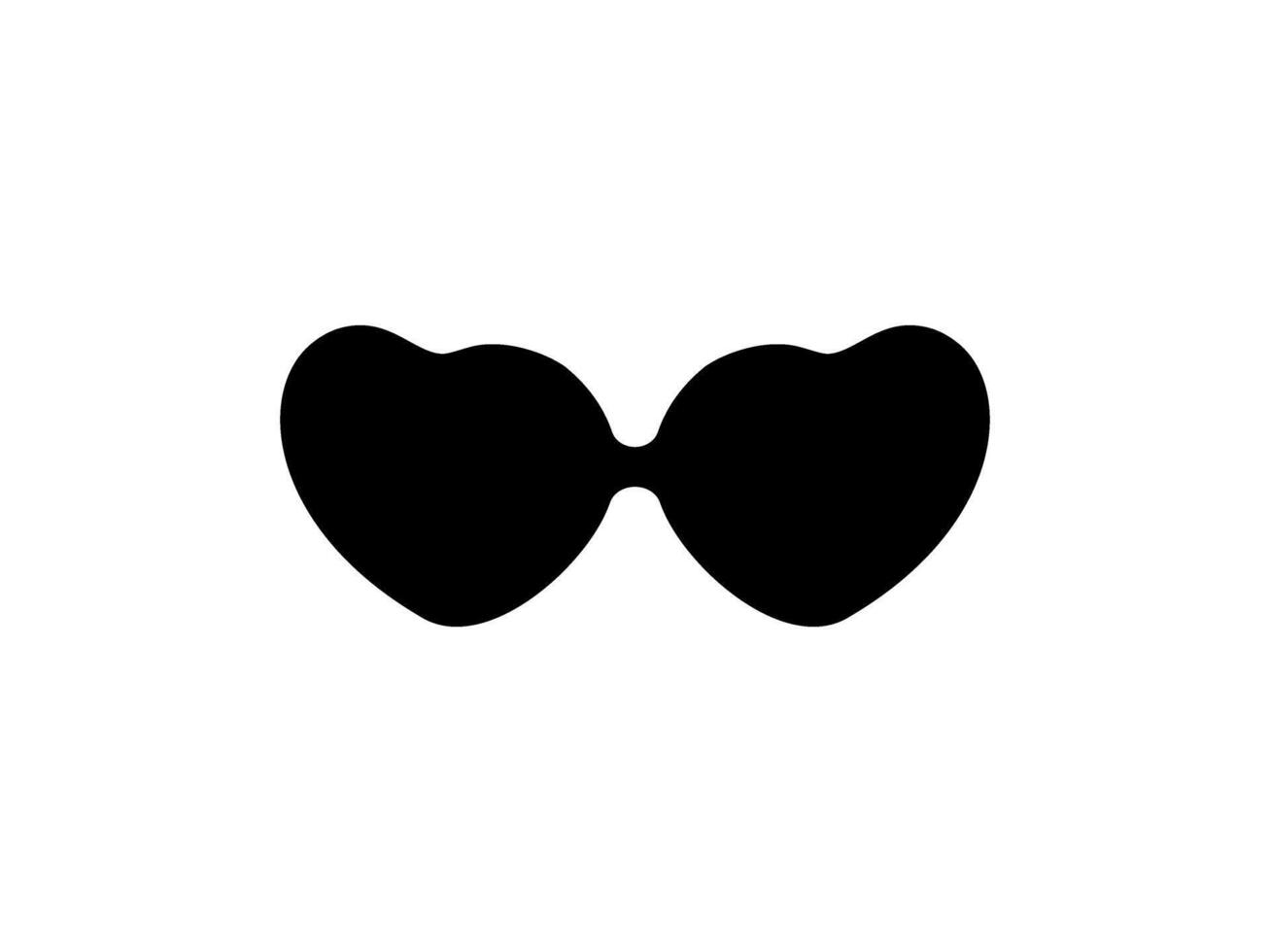 Sun Eye Glasses Silhouette, Front View, Flat Style, can use for Pictogram, Logo Gram, Apps, Art Illustration, Template for Avatar Profile Image, Website, or Graphic Design Element vector