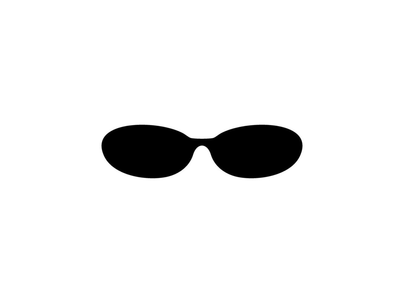Sun Eye Glasses Silhouette, Front View, Flat Style, can use for Pictogram, Logo Gram, Apps, Art Illustration, Template for Avatar Profile Image, Website, or Graphic Design Element vector