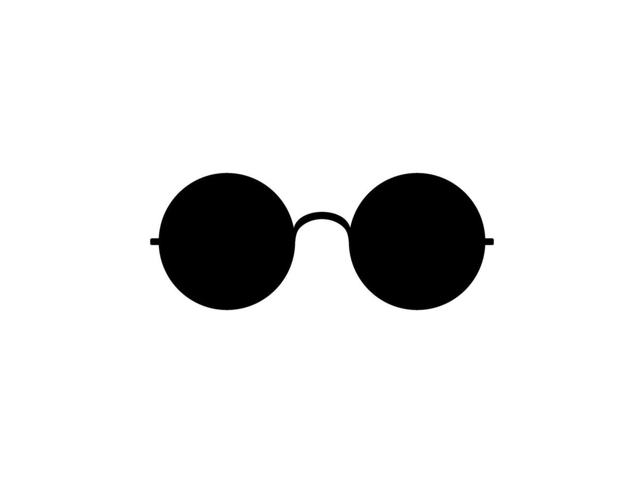 Sun Eye Glasses Silhouette, Front View, Flat Style, can use for Pictogram, Logo Gram, Apps, Art Illustration, Template for Avatar Profile Image, Website, or Graphic Design Element vector