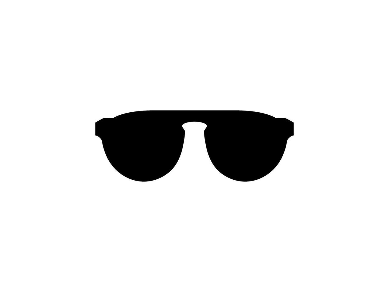 Sun Eye Glasses Silhouette, Front View, Flat Style, can use for Pictogram, Logo Gram, Apps, Art Illustration, Template for Avatar Profile Image, Website, or Graphic Design Element vector