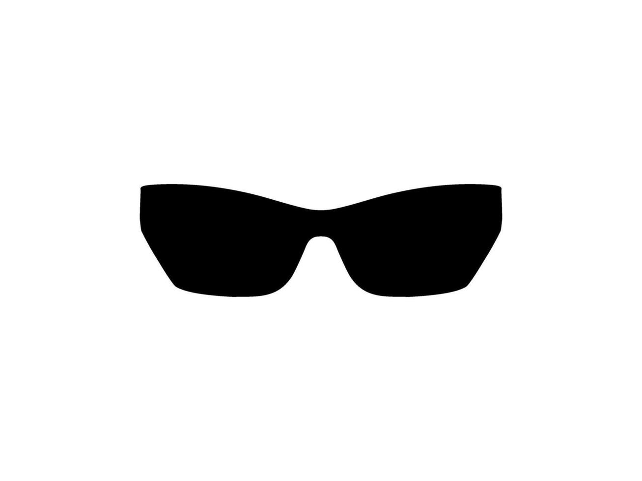 Sun Eye Glasses Silhouette, Front View, Flat Style, can use for Pictogram, Logo Gram, Apps, Art Illustration, Template for Avatar Profile Image, Website, or Graphic Design Element vector