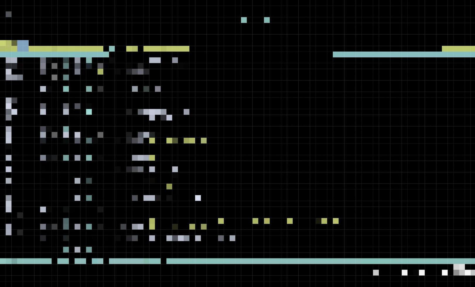 Cyberspace glitch pattern on dark background vector