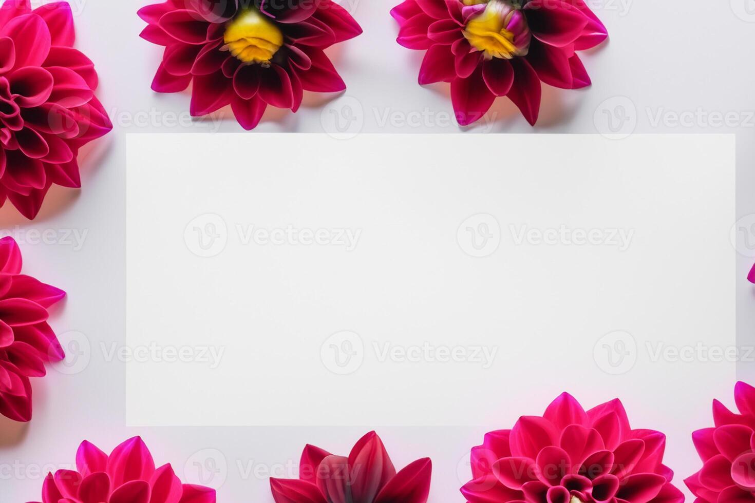 Beautiful Flower on White Background Mockup Elegance in Simplicity, Nature's Grace Captured photo