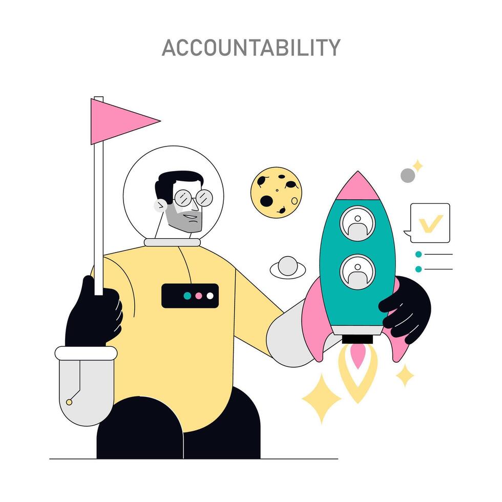 Soft Skills Flat illustration. vector