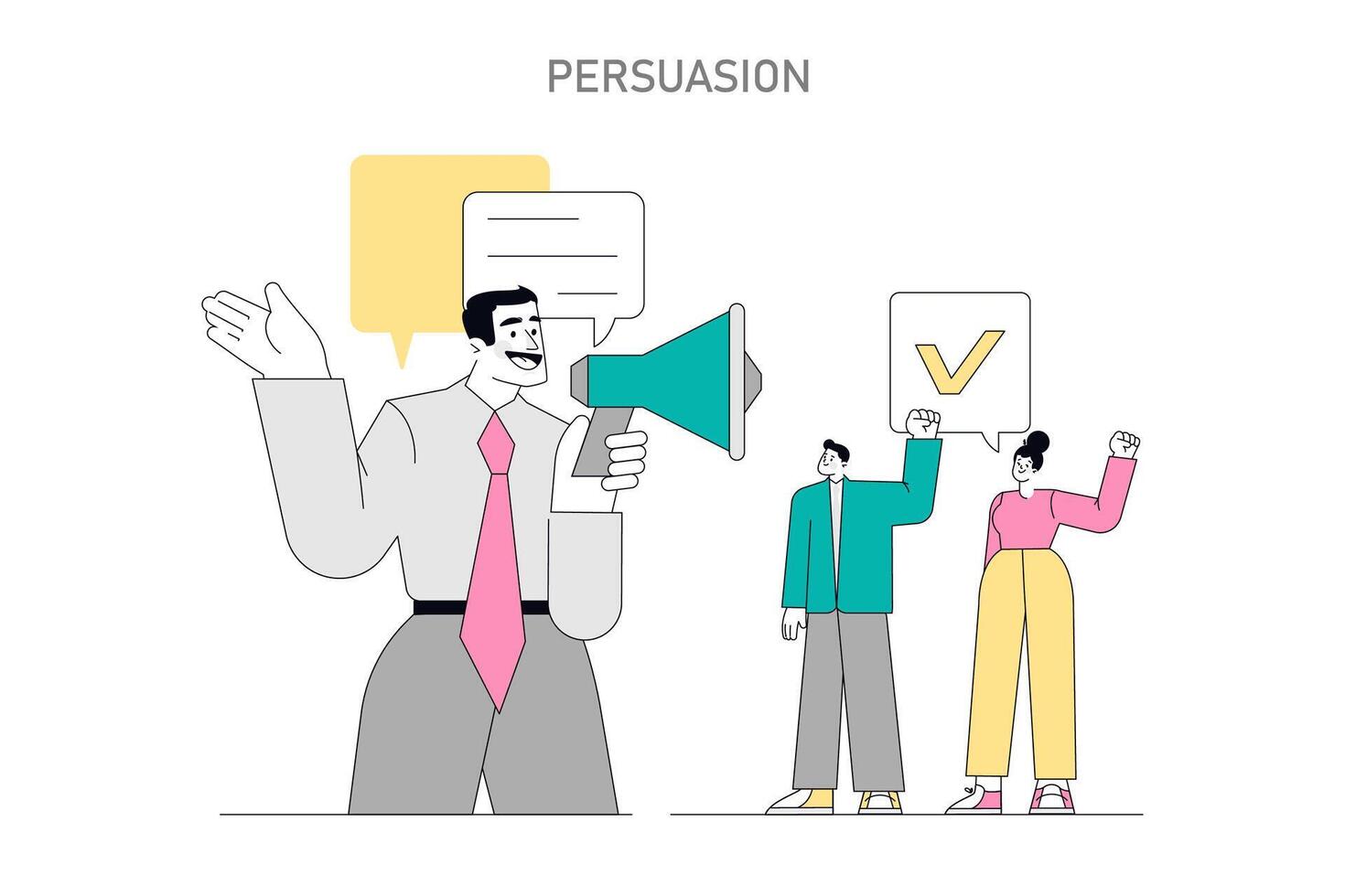 Soft Skills Flat illustration. vector