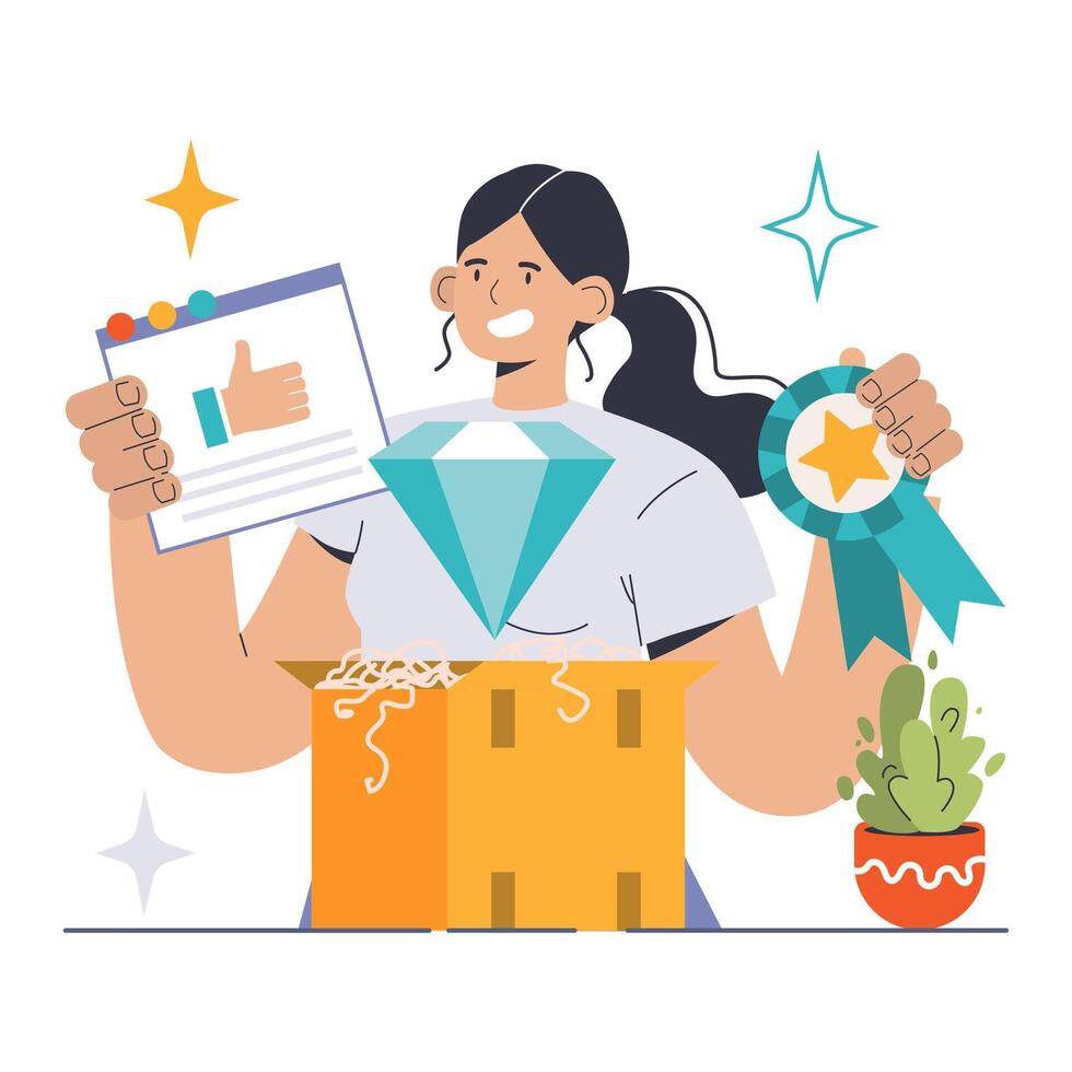 Value Proposition theme. Flat illustration vector