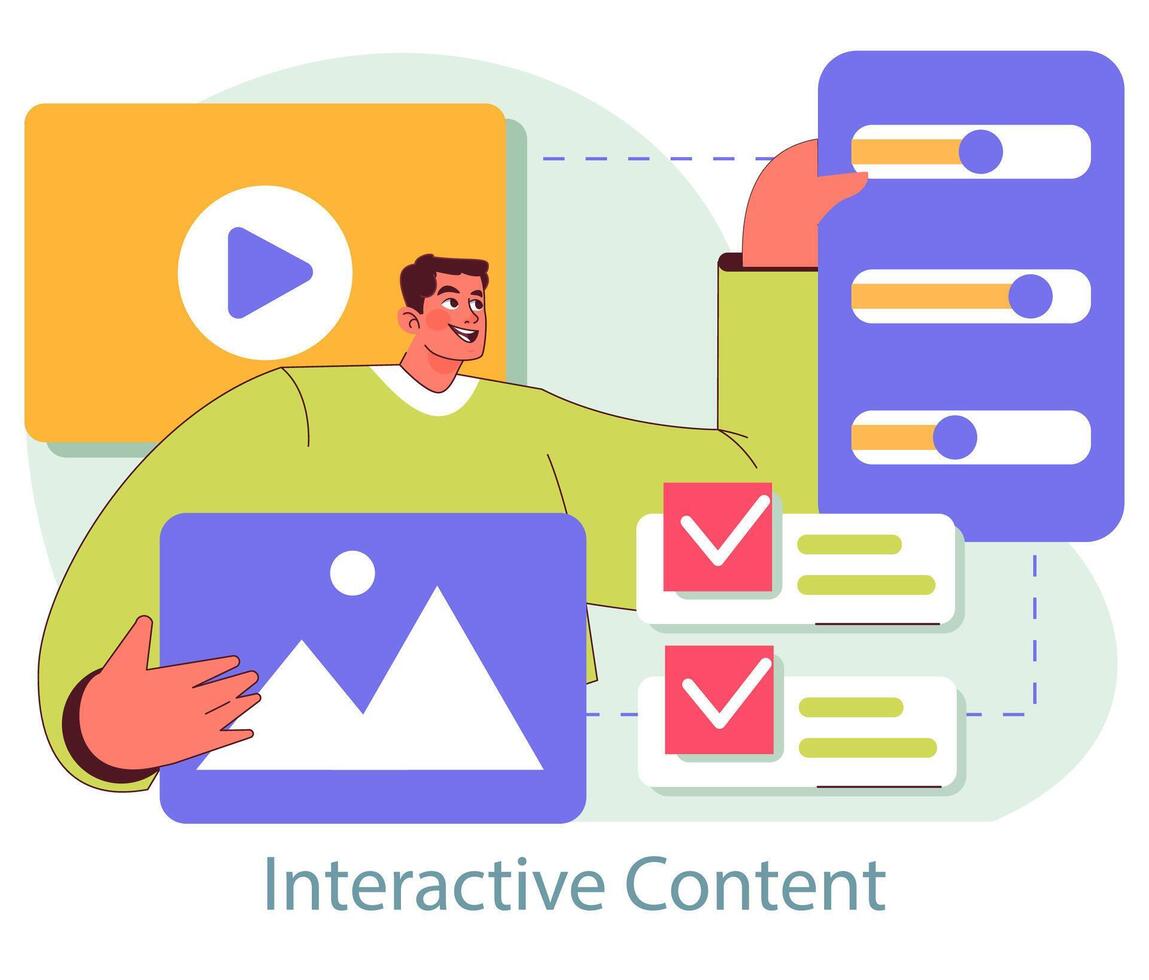 immersive marketing. Flat Illustration vector