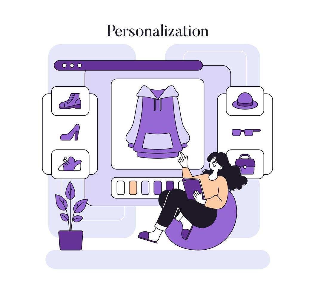 personalization. Flat Illustration vector