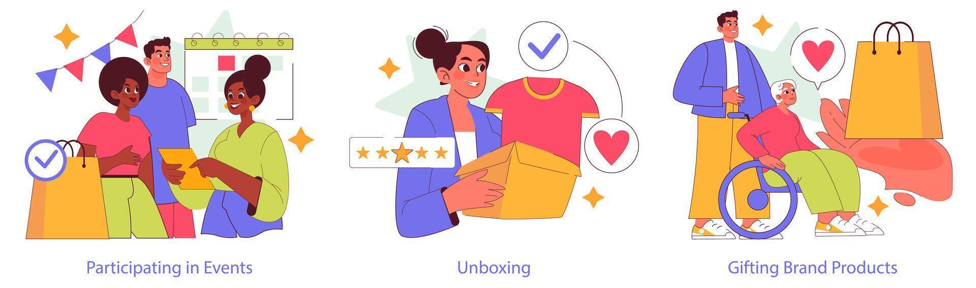 Brand Ritual. Flat Illustration vector