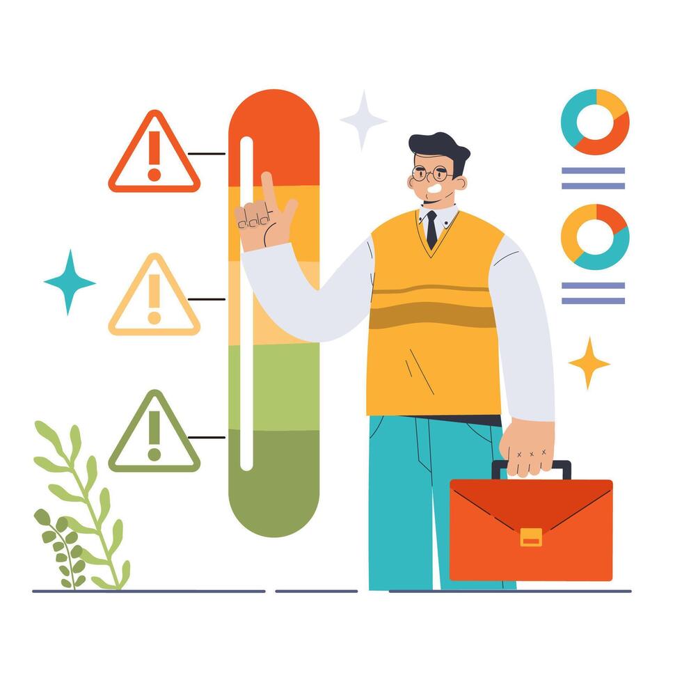 Risk Tolerancy concept. Flat illustration vector