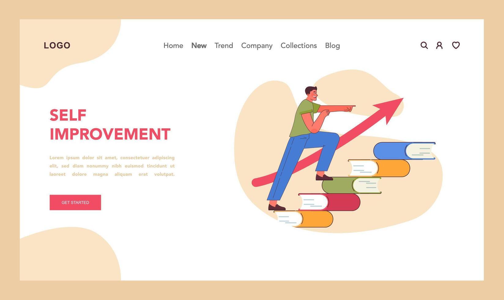 Self-improvement in neuro-linguistic programming. Flat illustration vector