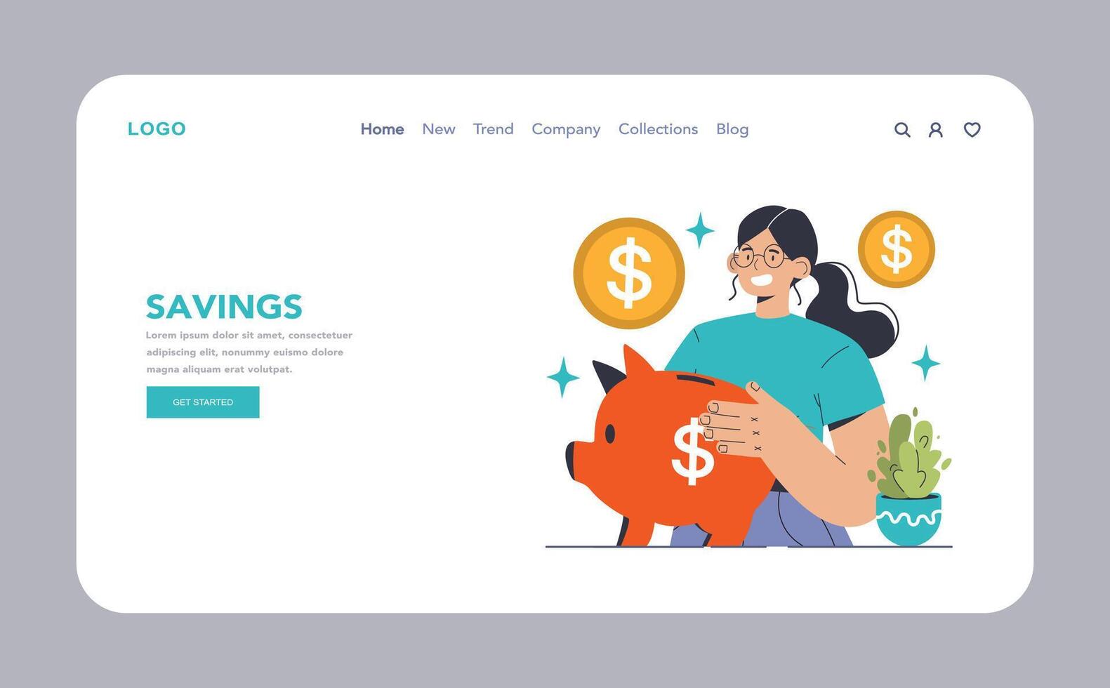 Smart Saving Strategy concept. Flat illustration vector