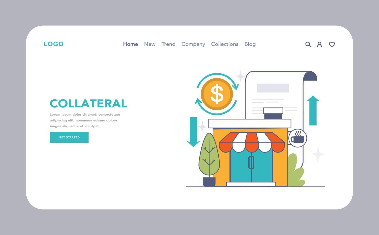 Collateral Concept. Flat illustration vector