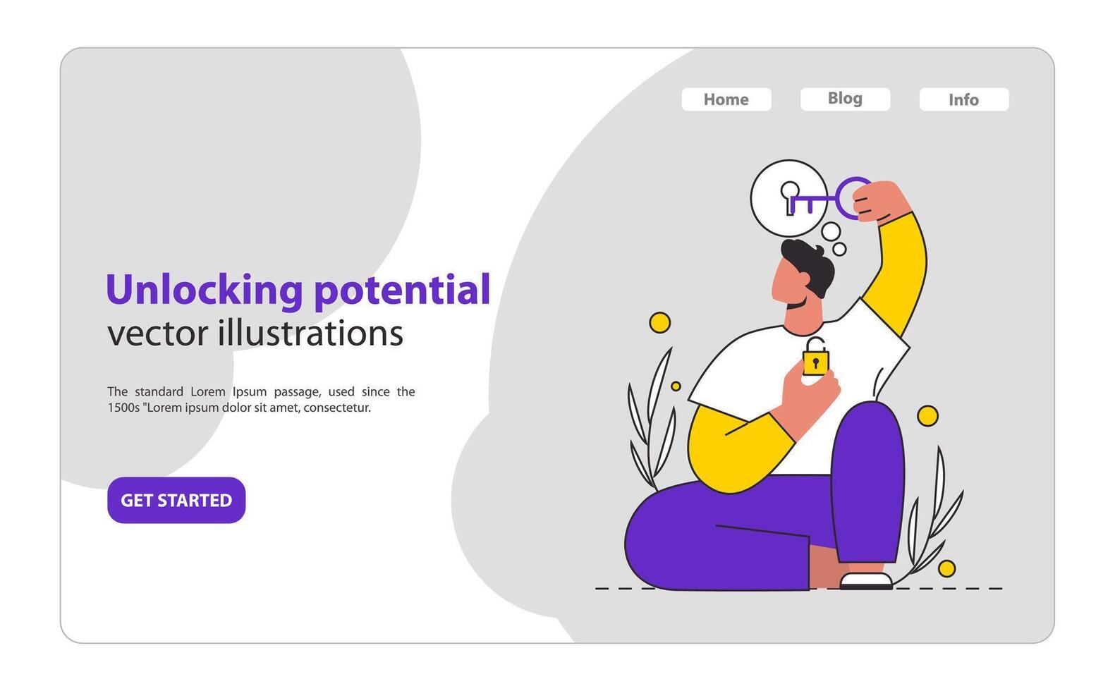 Unlocking Potential concept illustration vector