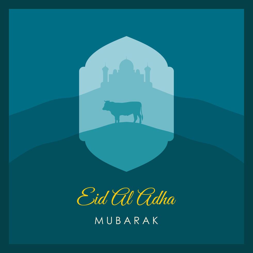 Eid Al Adha Mubarak the celebration of Muslim community festival background design. Happy Eid al-Adha square background. eid al adha mubarak vector