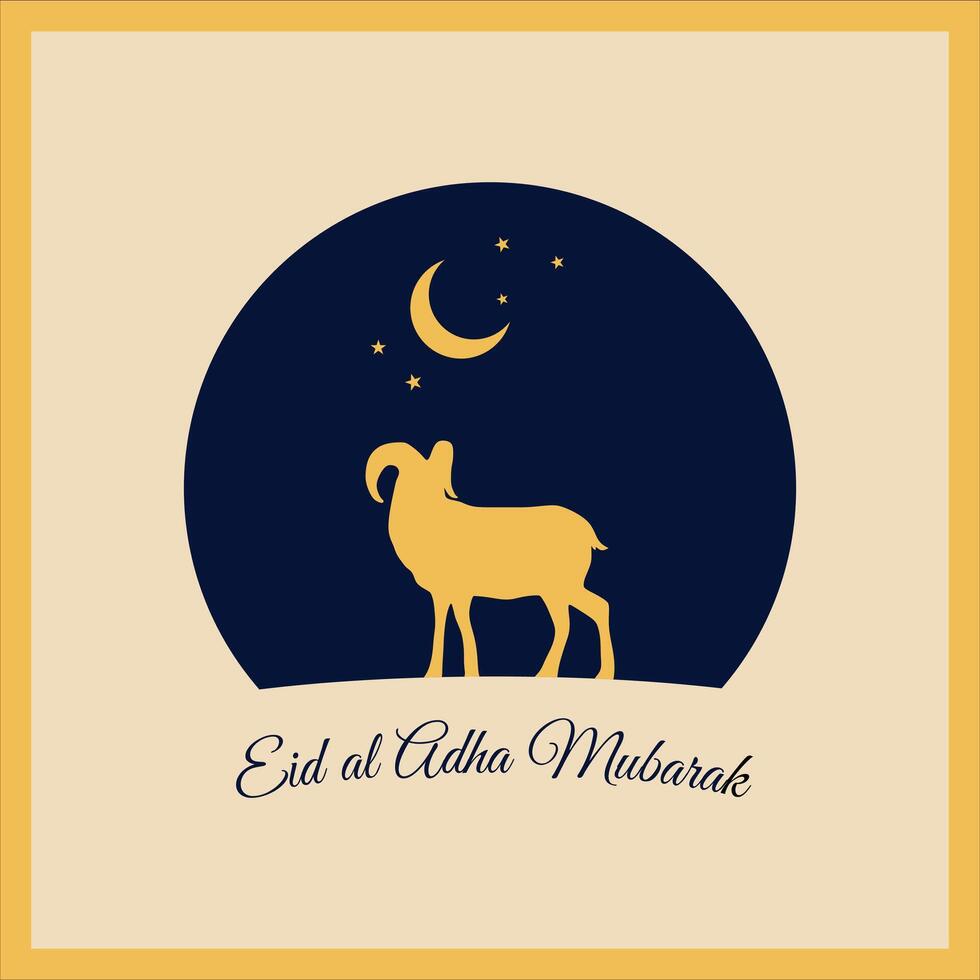 Eid Al Adha Mubarak the celebration of Muslim community festival background design. Happy Eid al-Adha square background. eid al adha mubarak vector