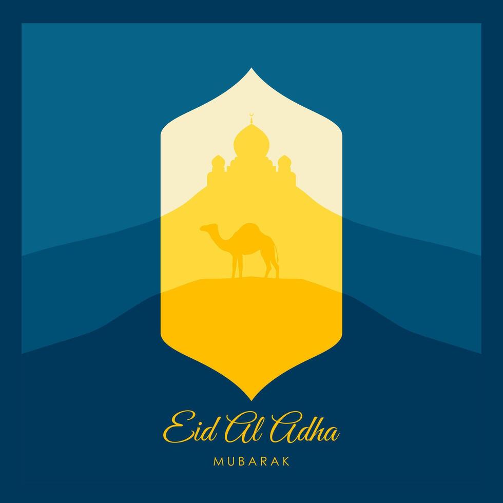 Eid Al Adha Mubarak the celebration of Muslim community festival background design. Happy Eid al-Adha square background. eid al adha mubarak vector