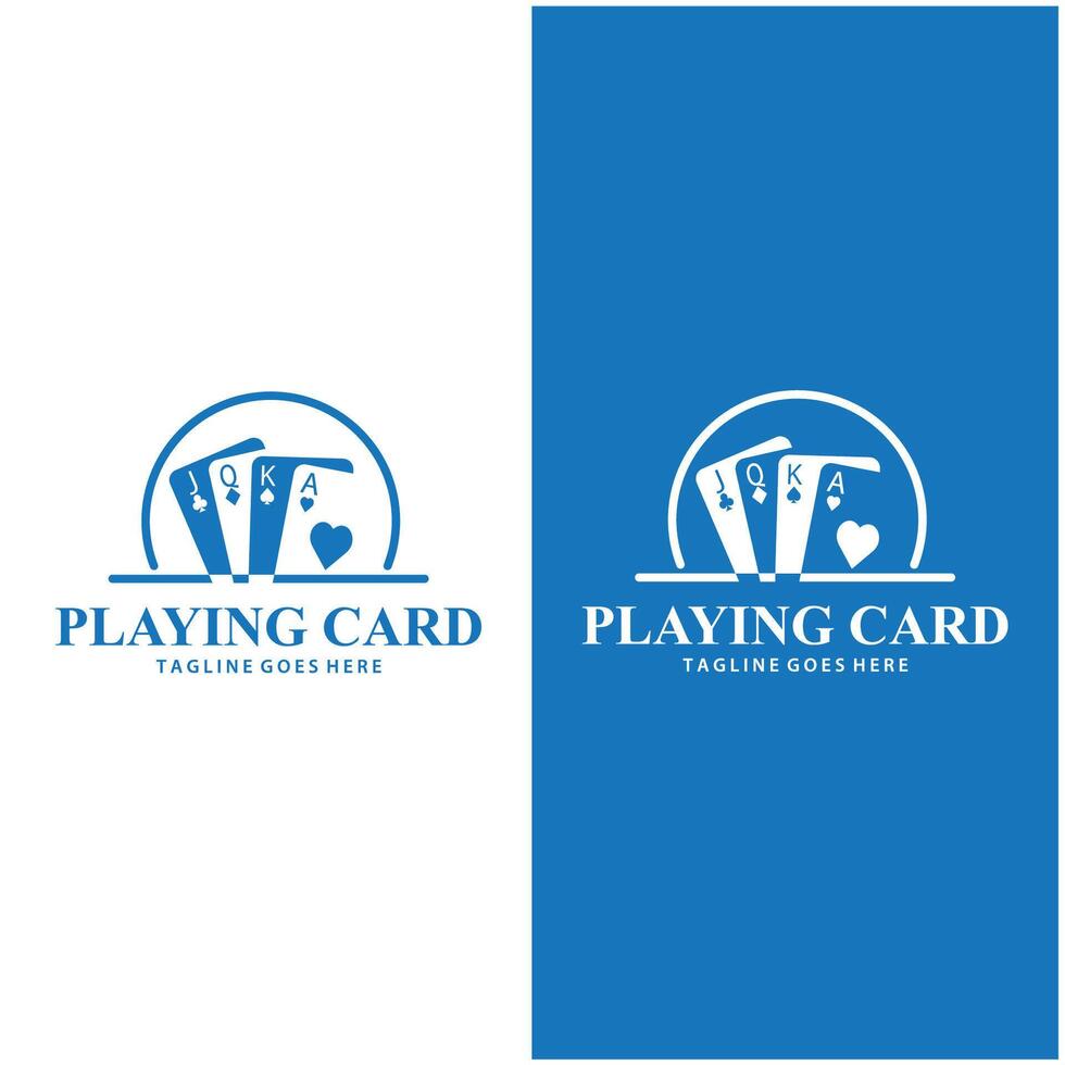 Poker Card Logo Gambling Game Design Simple Symbol Template Design vector
