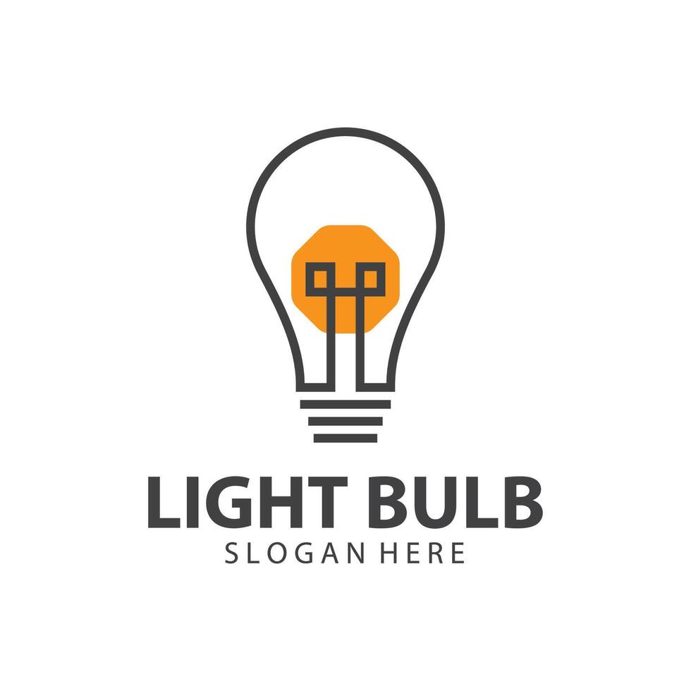 light bulb logo design vector