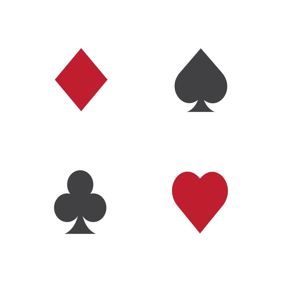 Poker Card Logo Gambling Game Design Simple Symbol Template Design vector