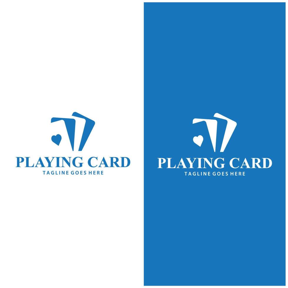Poker Card Logo Gambling Game Design Simple Symbol Template Design vector