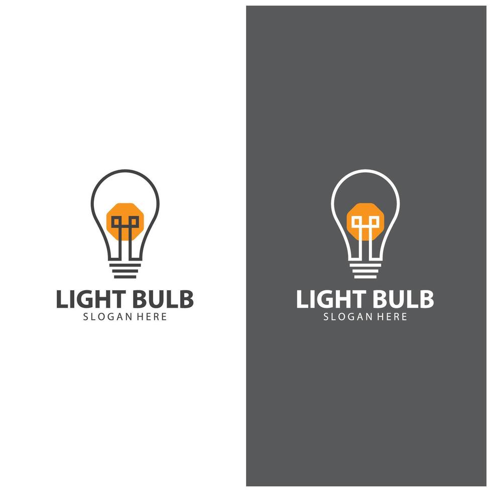 light bulb logo design vector