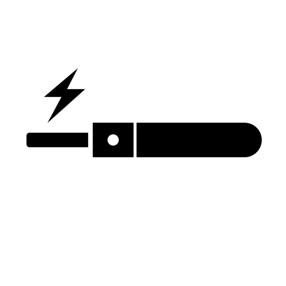 Electronic cigarette silhouette icon. Vape sign. vector